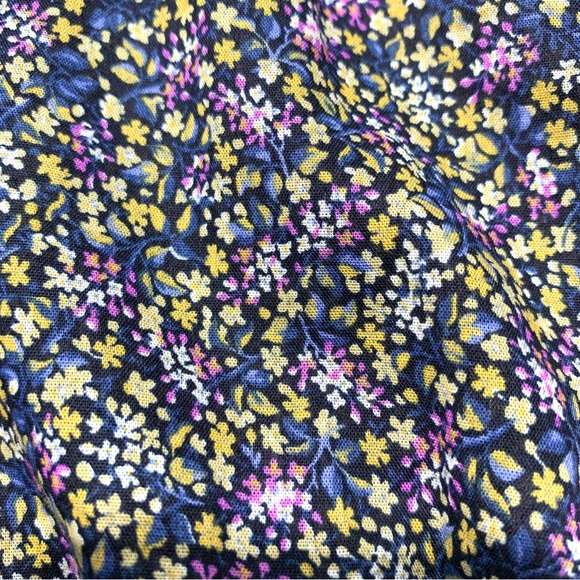 Uniqlo Cotton Printed Peasant Cropped Balloon Short Sleeve Blouse Size XS - Picture 11 of 11